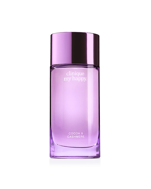Clinique My Happy™ Cocoa &amp; Cashmere, A fragrance mist with an ambery scent.
